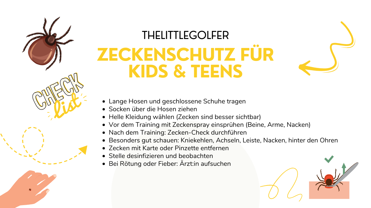 Zeckenschutz beim Kindergolftraining 